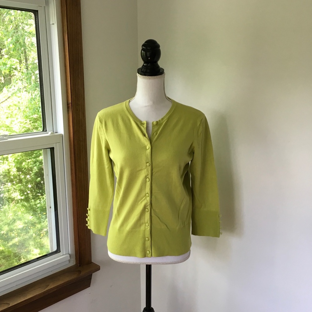 New Medium Light Green Grace Elements Cardigan - image 1